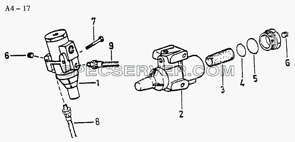 Fuller AIR REGULATOR VALVE (A4-17) для Sinotruk 4x2 Tractor (371) (список запасных частей)