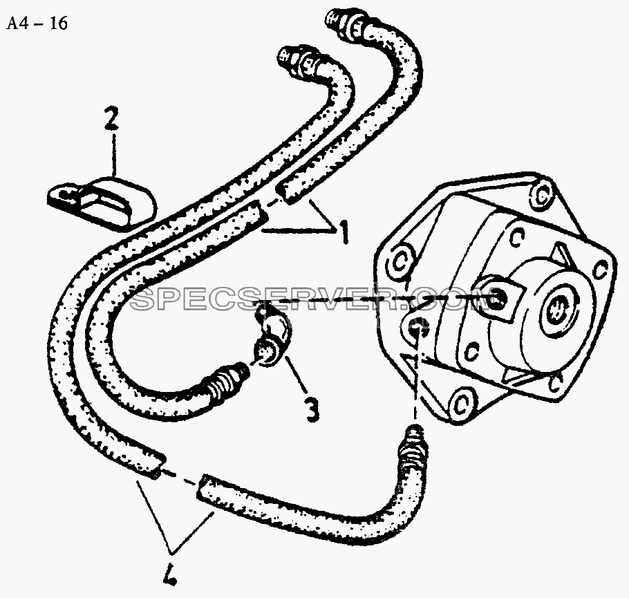 Fuller PNEUM. SHIFTING (A4-16) для Sinotruk 4x2 Tractor (371) (список запасных частей)