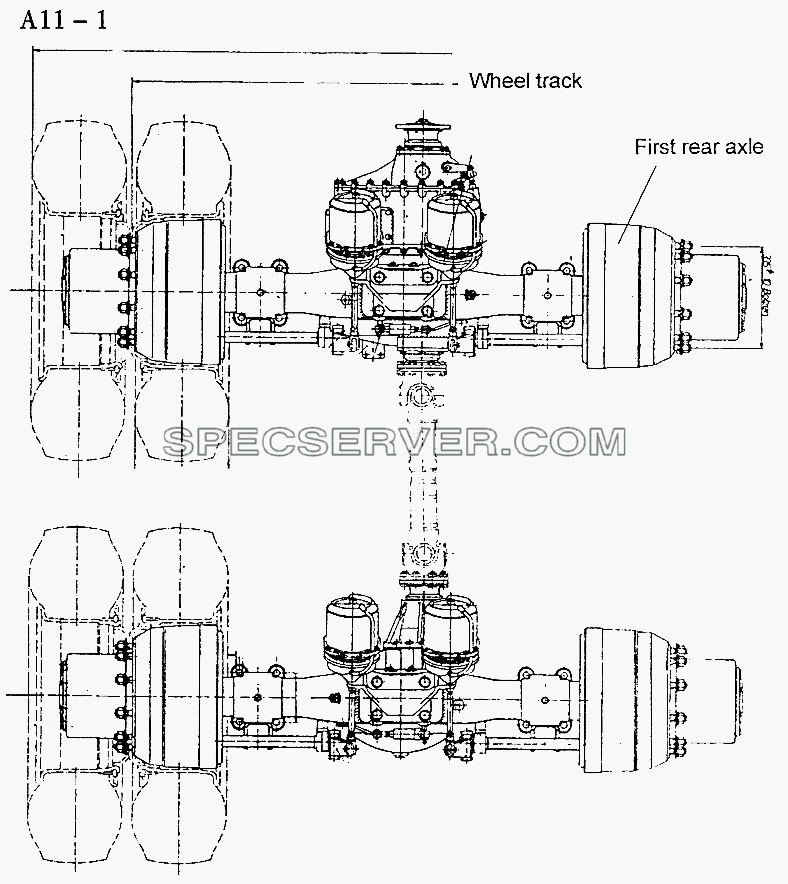 REAR DRIVE AXLE (A11-1) для Sinotruk 4x2 Tractor (371) (список запасных частей)