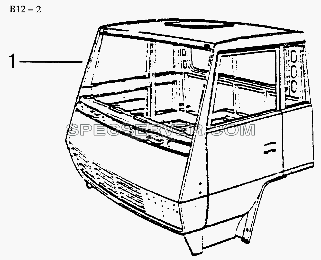 CAB BODY SHELL (B12-2) для Sinotruk 6x4 Tipper (336) (список запасных частей)
