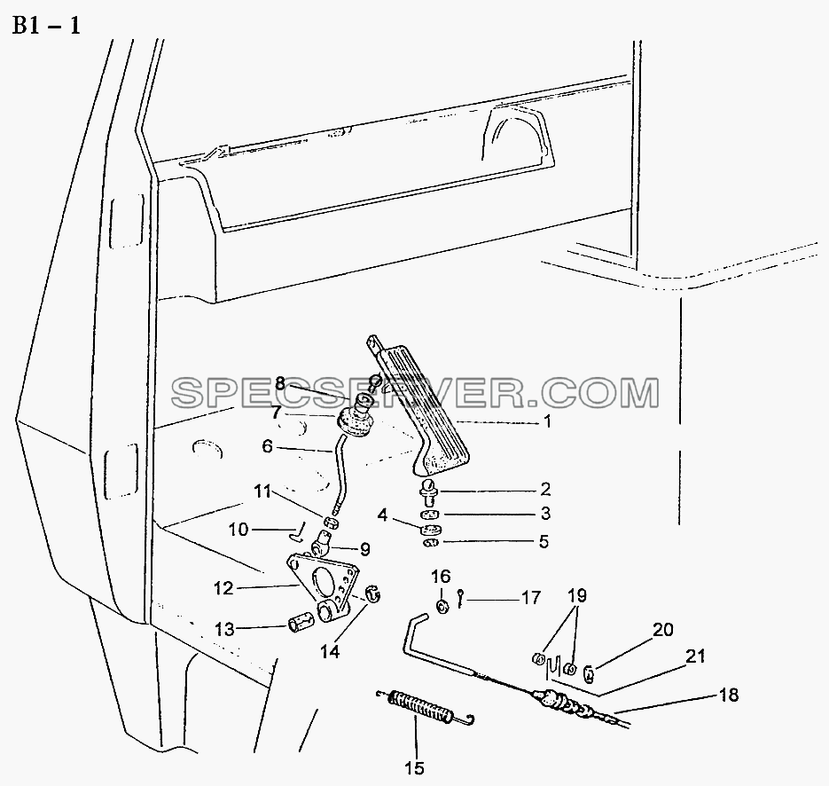 OPEREATING LEVER (B1-1) для Sinotruk 6x4 Tractor (371) (список запасных частей)