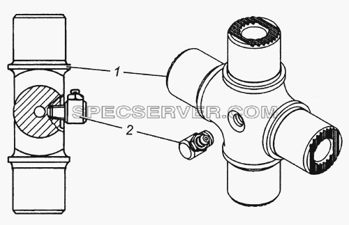 Крестовина карданного вала в сборе 5320-2205026 для КамАЗ-4308 (список запасных частей)