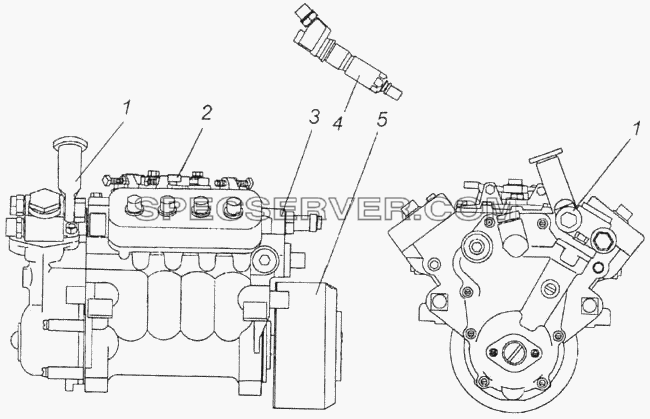 Система питания двигателя для КамАЗ-43114 (список запасных частей)