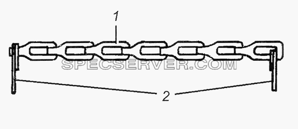 5320-1015160 Цепочка с кольцом в сборе для КамАЗ-6350 (8х8) (список запасных частей)