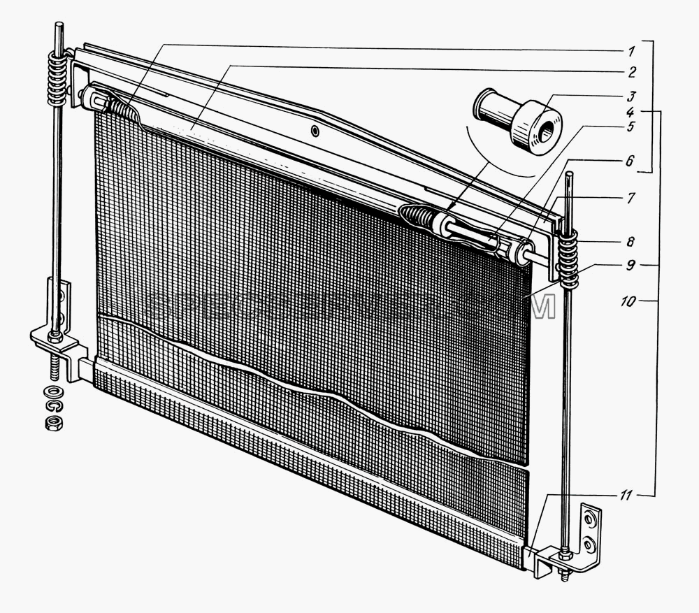 Шторка радиатора для КрАЗ-6322 (список запасных частей)