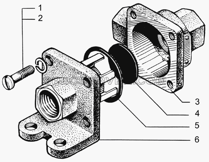 Клапан двухмагистральный для КрАЗ-65055-02 (список запасных частей)