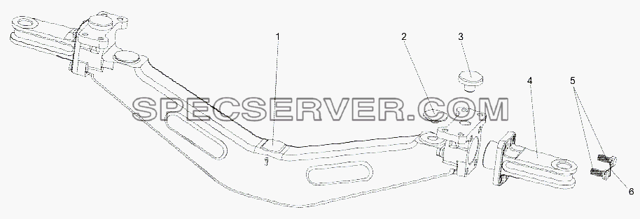 Балансир подвески 9988-2918010 для МЗКТ-79091 (список запасных частей)