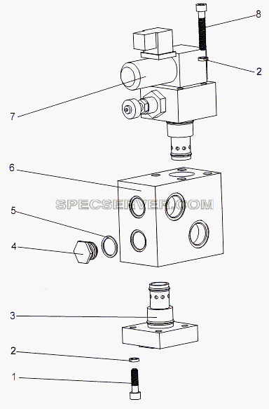 Клапанная коробка для МЗКТ-7930-200 (список запасных частей)