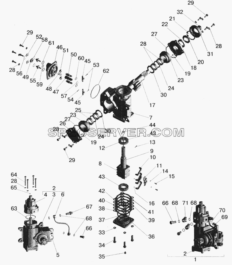 Рулевой механизм для МАЗ-5551 (2003) (список запасных частей)