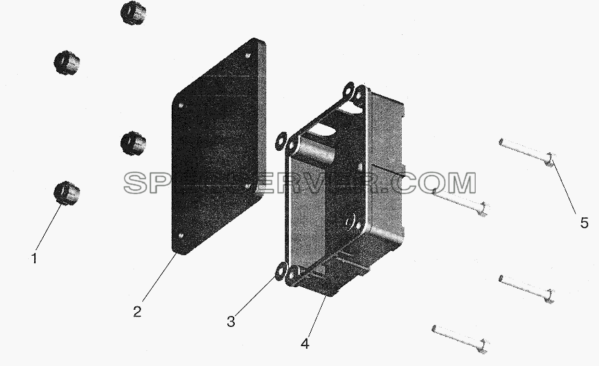 Коробка задних фонарей для МАЗ-6422 (список запасных частей)