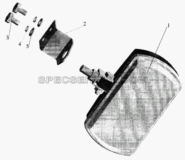 Установка противотуманной фары для МАЗ-643068 (список запасных частей)