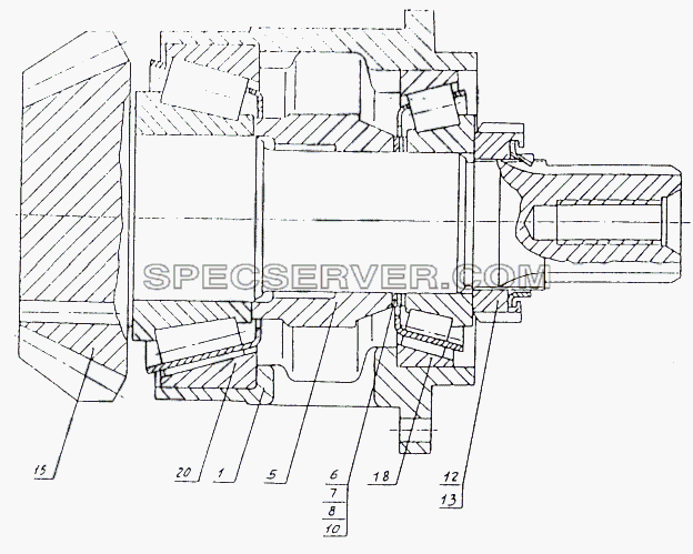Шестерня для МАЗ-74131 (список запасных частей)