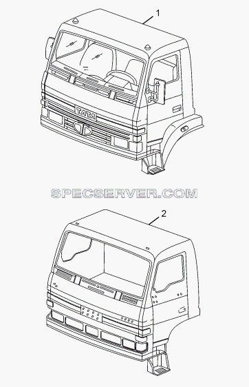 NONSLEEPER CAB (TILT CAB) для LPT 1618 ТС/52 (список запасных частей)