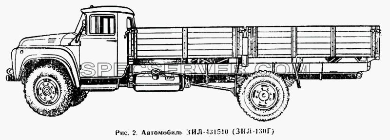 Автомобиль ЗИЛ-431510(ЗИЛ-130Г) для ЗиЛа 431410 Каталог 1989 г. (список запасных частей)