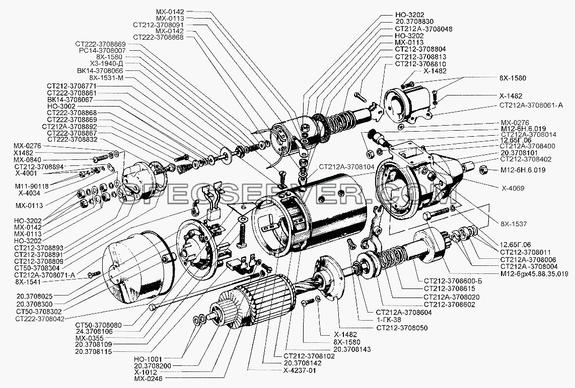 Стартер для ЗИЛ-5301 (2006) (список запасных частей)