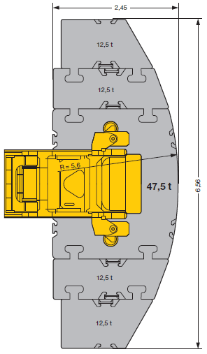 Противовес автокрана Liebherr LTM 1250-6.1 Противовес автокрана Liebherr LTM 1250-6.1