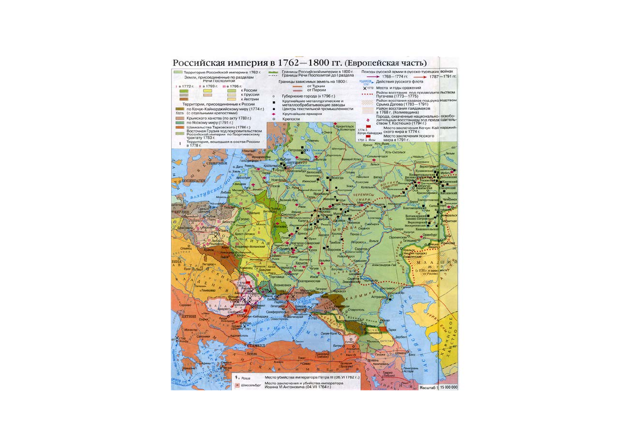Российская империя вторая половина 18 века карта
