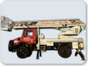 Автолестница пожарная, АЛ-30 Mercedes-Benz Unimog U5000.