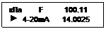 Подпись: кПa        F          100.11
 	4-20mA      14.0025
