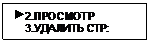 Подпись:  2.ПРОСМОТР
    3.УДАЛИТЬ СТР:
