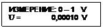 Подпись: ИЗМЕРЕНИЕ: 0 – 1   V
U =               0,00010  V
