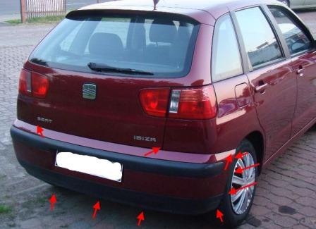 крепление заднего бампера SEAT Ibiza MK2 (1993-2002 год)