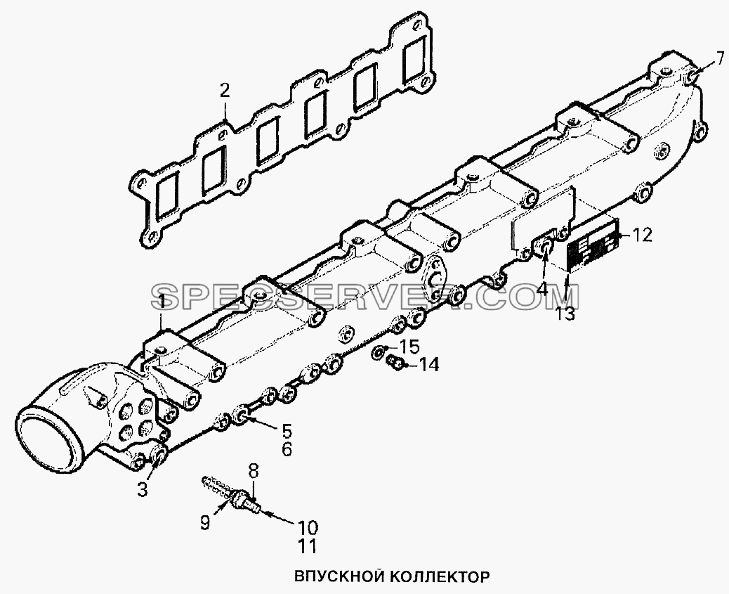 Коллектор впускной для 95XF (список запасных частей)