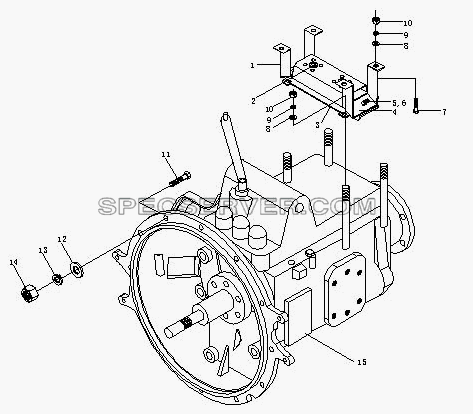 Коробка передач DCD, FAW-DDE 1044 в сборе для BJ 1044/1065 (список запасных частей)