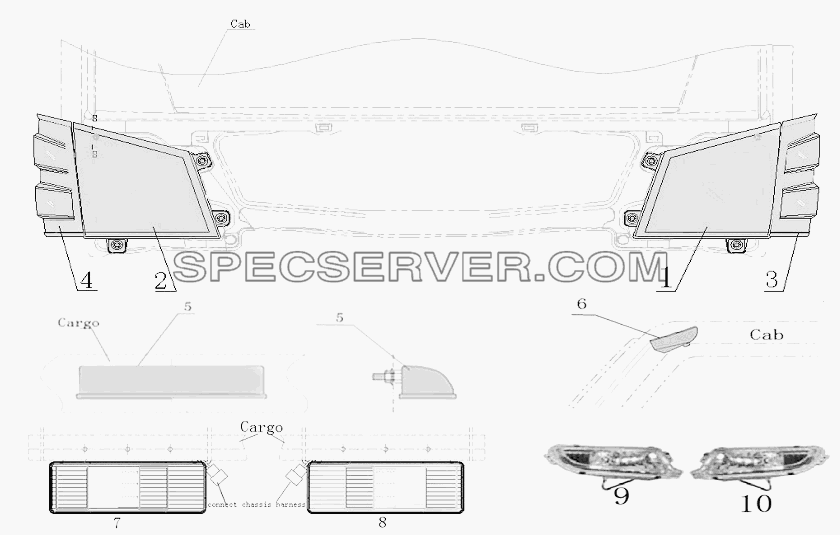 Фары и фонари для BAW-33463 Tonik (список запасных частей)