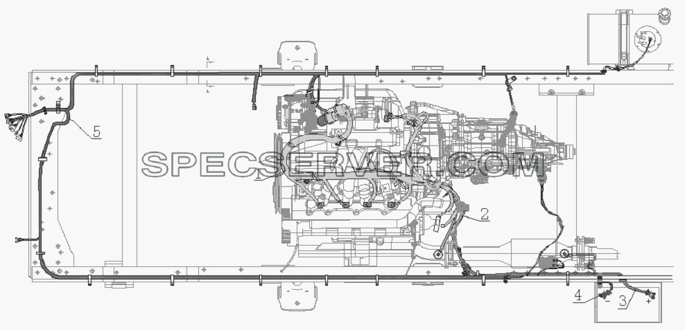Жгут проводов двигателя и шасси для BAW-33463 Tonik (список запасных частей)