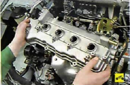 Nissan Almera Classic. ГОЛОВКА БЛОКА ЦИЛИНДРОВ ДВИГАТЕЛЯ. ЗАМЕНА РАСПРЕДЕЛИТЕЛЬНЫХ ВАЛОВ