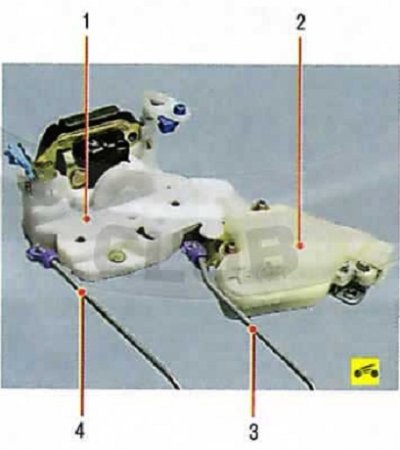 Nissan Almera Classic. ДВЕРИ. ЗАМЕНА ЗАМКА ПЕРЕДНЕЙ ДВЕРИ