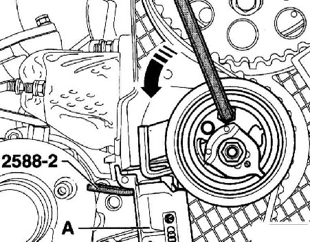 3.4.2 Снятие и установка зубчатого ремня Audi A4