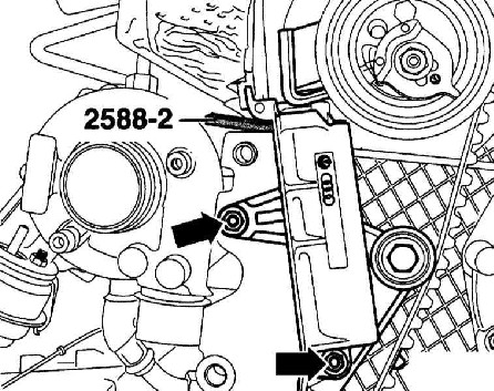 3.6.2 Снятие и установка зубчатого ремня, двигатели 1.9 л (AVB, AWX, AVF) Audi A4