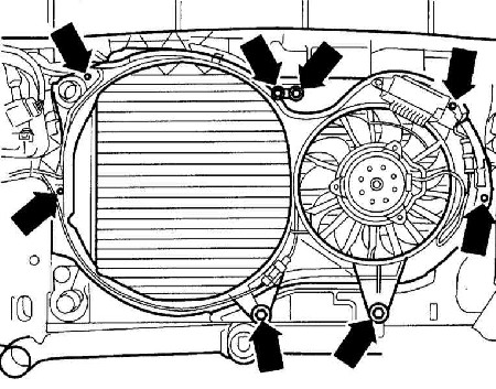 4.1.8 Снятие и установка вентилятора радиатора Audi A4