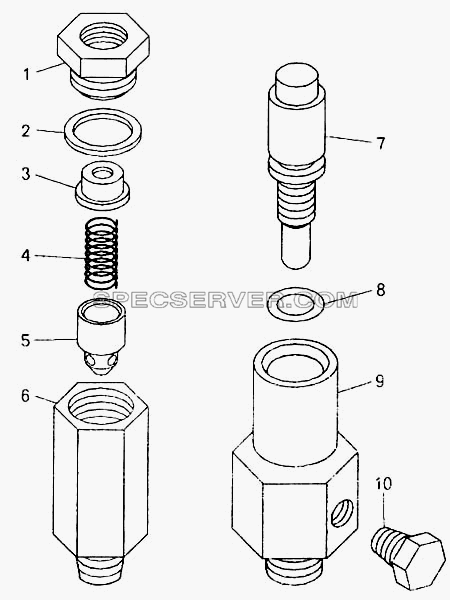 Клапан соединительный для БелАЗ-7555A (список запасных частей)