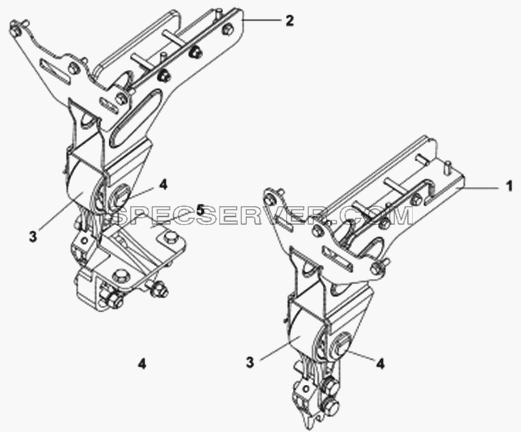 Передняя подвеска кабины для DFL-3251A (список запасных частей)