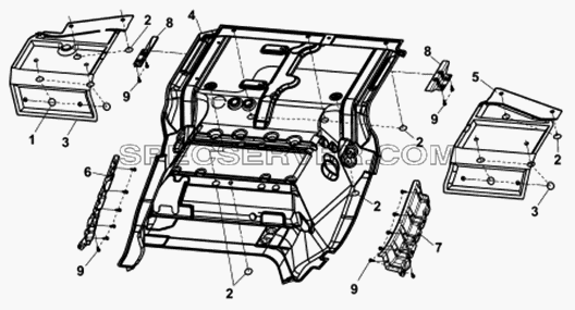 Нижняя теплоизоляция пола для DFL-3251A (список запасных частей)