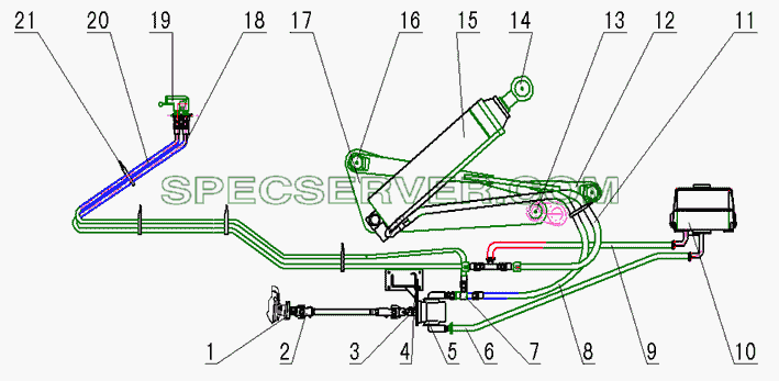 Гидравлический подъемный механизм типа F для DFL-3251A (список запасных частей)