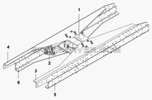 Поперечина балансирной подвески для DFL-3251A (список запасных частей)