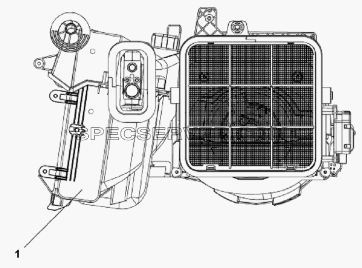 8103A-C0101 Система вентиляции кабины для DFL-3251A Euro3 (список запасных частей)