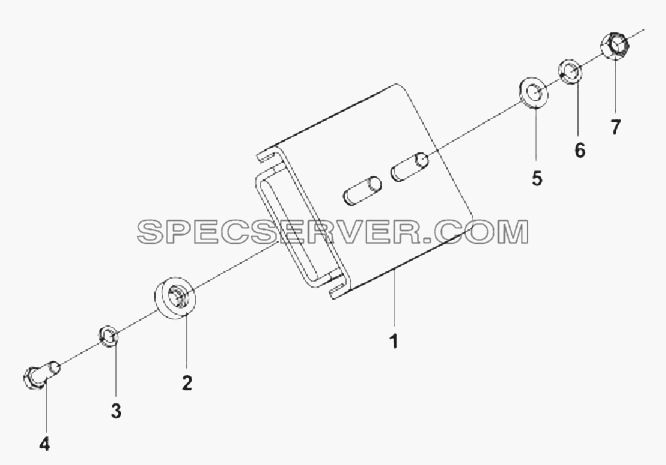 1001B-T0500 Передняя подвеска двигателя для DFL-3251A Euro3 (список запасных частей)
