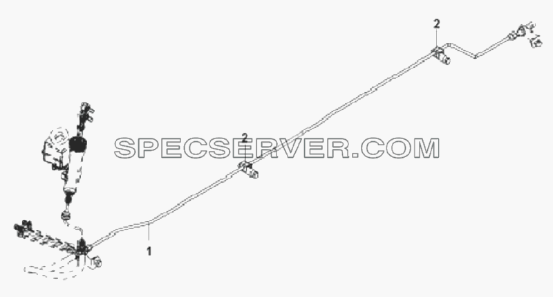 16G0E-T0500 Стальные трубопроводы системы сцепления для DFL-3251A Euro3 (список запасных частей)