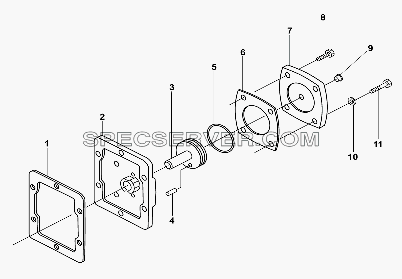 RT-11509G-14 Тормоз промежуточного вала в сборе для DFL-3251A Euro3 (список запасных частей)