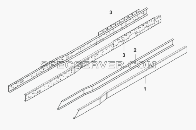 28ZX303 Лонжероны рамы для DFL-3251A Euro3 (список запасных частей)