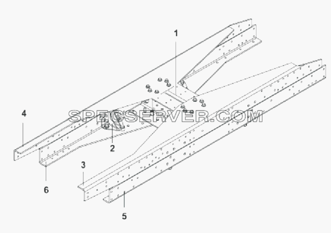 2801P-T2200 Поперечина балансирной подвески для DFL-3251A Euro3 (список запасных частей)
