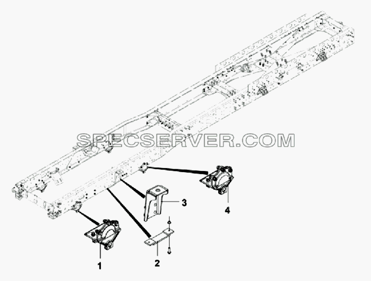 29G0A-T2200 Кронштейны передней подвески для DFL-3251A Euro3 (список запасных частей)