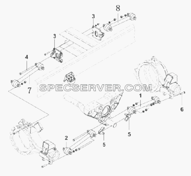 2931B-T1400 Реактивные штанги для DFL-3251A Euro3 (список запасных частей)