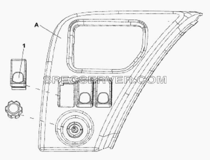 3750T-C0100 Выключатель передних противотуманных фар для DFL-3251A Euro3 (список запасных частей)
