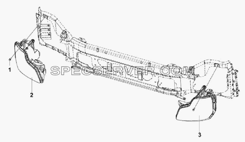 3772A-C0100 Передние комбинированные фары для DFL-3251A Euro3 (список запасных частей)